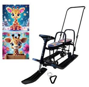 Снегокат для двойни Барс 507 TWINS BABY PUSH с колесами 