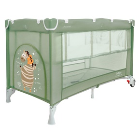 Манеж-кровать Indigo SUMMER (кольца, москитная сетка) 2 уровня