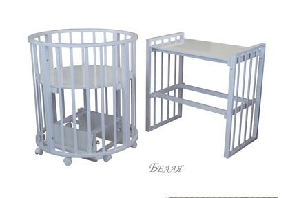 Детская кроватка трансформер Laura 6 в 1 с маятником