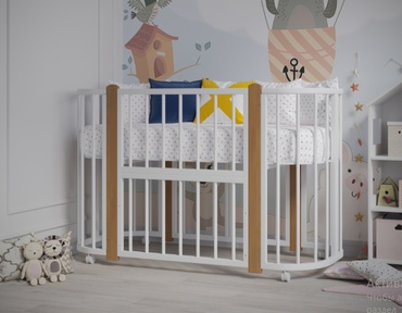 Кровать Incanto Nuvola LUX 6 в 1 с маятником