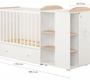 Кровать-трансформер Polini kids French 900 Teddy с комодом 