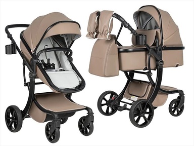 Коляска трансформер Farfello Aimile Adventurer 2в1 Eco (кожа) 