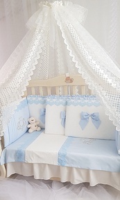 Набор в кроватку для новорожденных Ecoline Madrid light