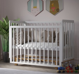 Детская кровать Incanto PAPI EXCLUSIVE (маятник, автостенка, съемные рейки, колеса)