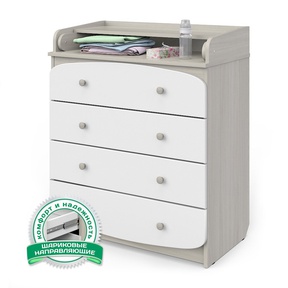 Комод Атон Щелкунчик КР 80 К/4 ПВХ с шариковыми направляющими 4 ящ. 
