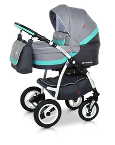 Детская коляска Verdi Optima 3 в 1 с большой люлькой