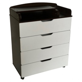 Комод Антел Ульяна (8) 800/4 МДФ с пеленальной доской, с шариковыми направляющими