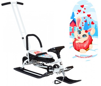 Снегокат Барс 111 Mobile с Т-образным толкателем и колесной базой