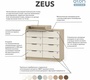 Детский комод Атон Zeus ЛДСП 1000/8 со съемным пеленальным столиком 