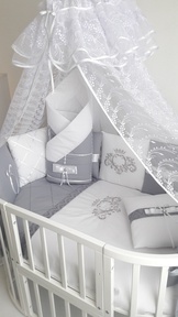 Набор в круглую и овальную кроватку Ecoline Bridget