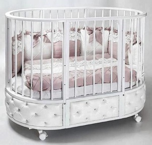 Кровать трансформер Островок Уюта EVA декор VIP, маятник, колеса