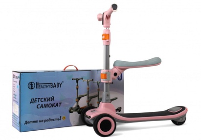 Детский самокат-беговел Rivertoys HB-009 с музыкой и светом