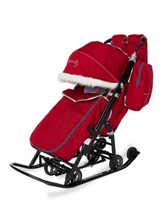 Санки-коляска Pikate Snowman Снеговик со стразами 