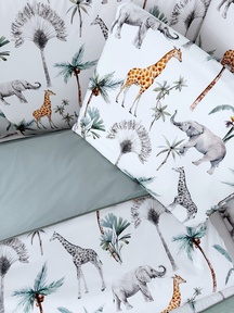 Комплект белья в кроватку Lepre Safari New 6 предметов 