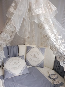 Набор в круглую кроватку Ecoline BENITA light