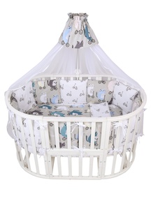 Комплект Amarobaby Premium Велосипедисты в кроватку 18 предметов