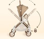 Прогулочная коляска Farfello Olivia с перекидной ручкой и умными колесами