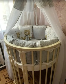 Детская кровать Mika ART LUX 8 в 1 с маятником 