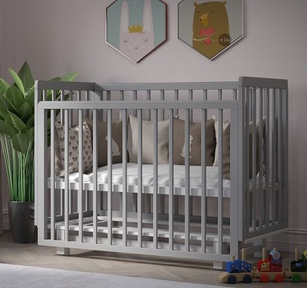 Детская кровать Incanto PAPI NEW маятник, автостенка, съемные рейки 