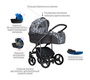 Коляска BEBETTO BRESSO FLOWERS 3 в 1 