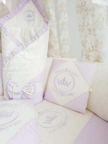 Набор в круглую кроватку Ecoline BENITA light