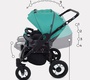 Коляска Rant DREAM DUO by BartPlast 2 в 1 для двойни