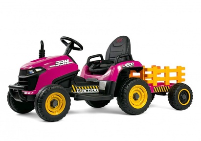 Детский электромобиль Трактор Rivertoys K111KK с прицепом