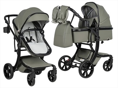 Коляска трансформер Farfello Aimile Adventurer 2в1 Eco (кожа) 