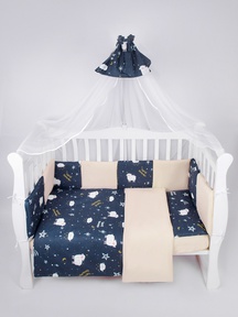 Комплект AmaroBaby Premium в кроватку 18 предметов (6+12 подушек-бортиков)