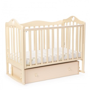 Детская кроватка Bebizaro Jameson Heart маятник универсальный с ящиком