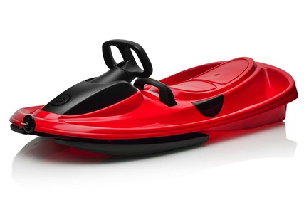 Пластиковые санки-снегокат c рулем и тормозом Gismo Riders Stratos