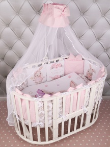 Комплект в кроватку AmaroBaby LUX ЛАПОЧКА 18 предметов (в подарочной коробке)