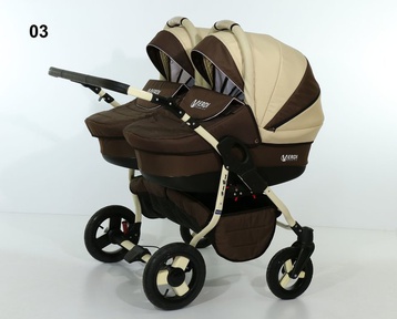 Детская коляска 2 в 1 Verdi Twin для двойни