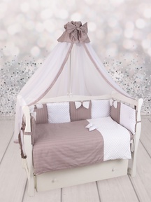 Комплект в кроватку 18 предметов AmaroBaby EXCLUSIVE Original Collection с балдахином 