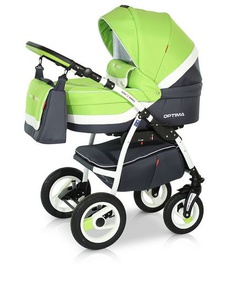 Детская коляска Verdi Optima 3 в 1 с большой люлькой