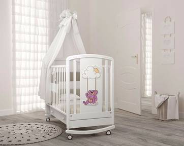 Детская кровать Angela Bella Жаклин колесо-качалка с ящиком