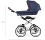 Детская коляска-люлька Navington Caravel EVA Wels на поворотных белых колесах
