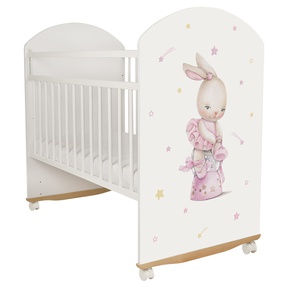 Детская кровать Indigo With Love колесо качалка (мишка, овечка, балерина) 