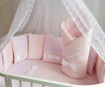 Универсальный комплект в детскую кроватку Ecoline Vanessa 