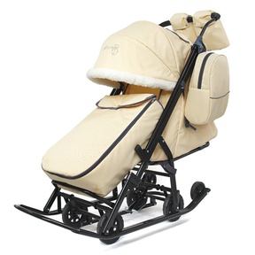 Санки-коляска Pikate Snowman Снеговик со стразами 