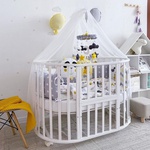 Круглая-овальная кроватка Malika MIO 6 в 1