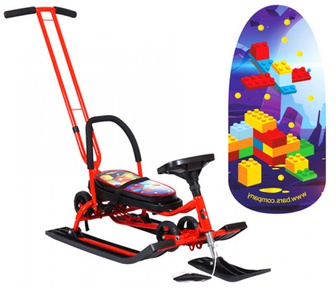 Снегокат Барс 111 Mobile с Т-образным толкателем и колесной базой