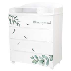 Комод Indigo Green Line 800/4 ЛДСП, МДФ с узким пеленальным столиком