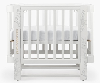 Детская кроватка-трансформер Happy baby Mommy Love в комплекте с расширением 160х70