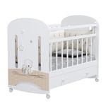 Кровать Альма-Няня AMICI NUVOLA (колесо-качалка с ящиком)