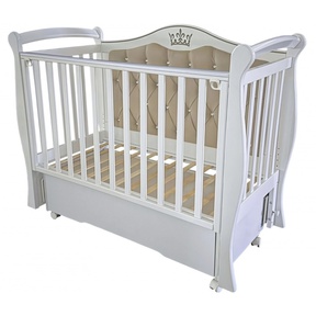 Детская кровать Кедр Оливия 1 (Olivia 1) маятник, мягкая спинка 