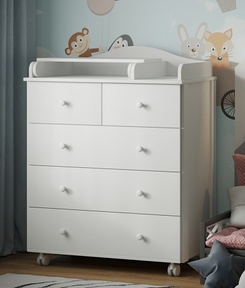 Комод Incanto Nuvolla PLUS 800/5 с откидным пеленальным столиком