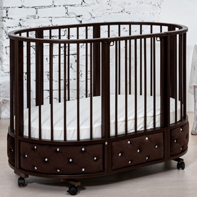 Кровать трансформер Островок Уюта EVA декор VIP, маятник, колеса