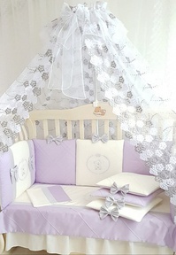 Набор в кроватку для новорожденных Ecoline Mary 13 предметов