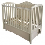 Детская кровать Кедр Люси4 (Кедр Helen 7) мягкая спинка, маятник, колеса